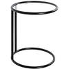 BEISTELLTISCH in Metall, Glas 45/45/55 cm  - Schwarz, Design, Glas/Metall (45/45/55cm)