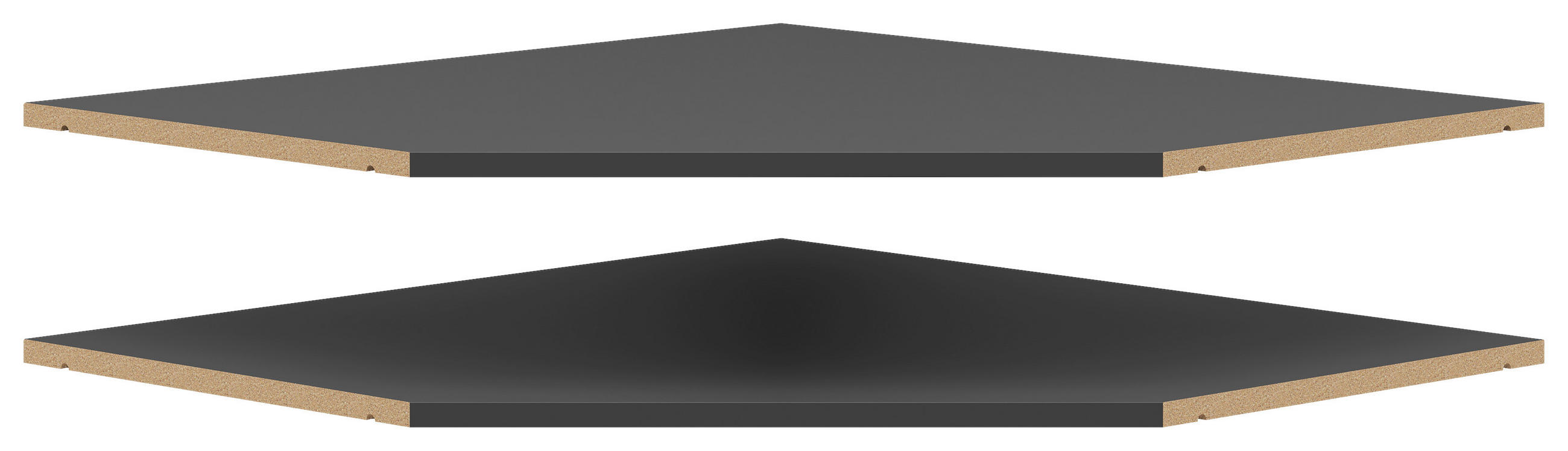 POLIȚĂ DE COLȚ in grafit  - grafit, Modern, material pe bază de lemn (96/1,5/74cm) - Carryhome