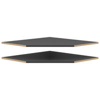 POLIȚĂ DE COLȚ in grafit  - grafit, Modern, material pe bază de lemn (96/1,5/74cm) - Carryhome