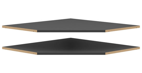 ECKBODEN 96/1,5/74 cm in - Graphitfarben, MODERN, Holzwerkstoff (96/1,5/74cm) - Carryhome