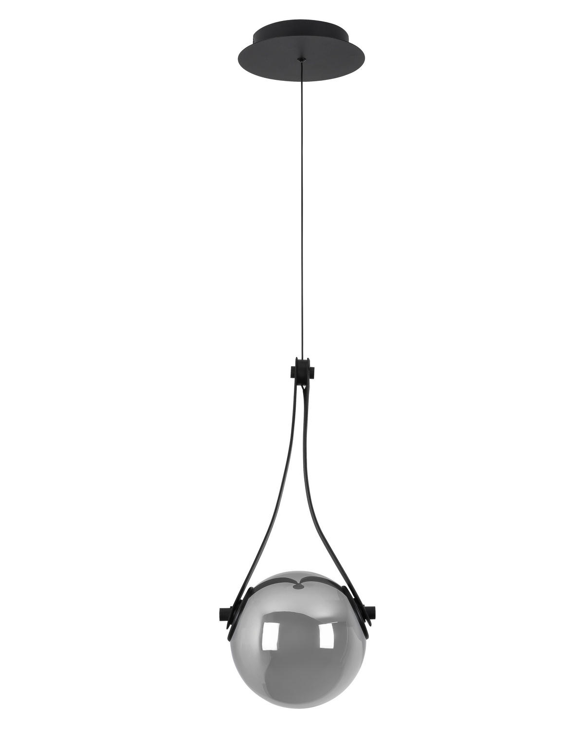 LED LUSTER  23/215 cm      - boja hroma/crna, Dizajnerski, staklo/metal (23/215cm) - Dieter Knoll