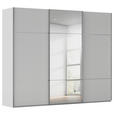 SCHWEBETÜRENSCHRANK  in Grau  - Chromfarben/Grau, KONVENTIONELL, Glas/Holzwerkstoff (271/223/68cm) - Novel