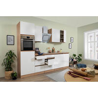 KÜCHENBLOCK 280 cm   in Eichefarben  - Eichefarben/Weiß, MODERN, Holzwerkstoff (280cm) - Respekta