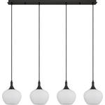 HÄNGELEUCHTE 100/18/120 cm  - Schwarz/Weiß, Basics, Glas/Metall (100/18/120cm) - Novel