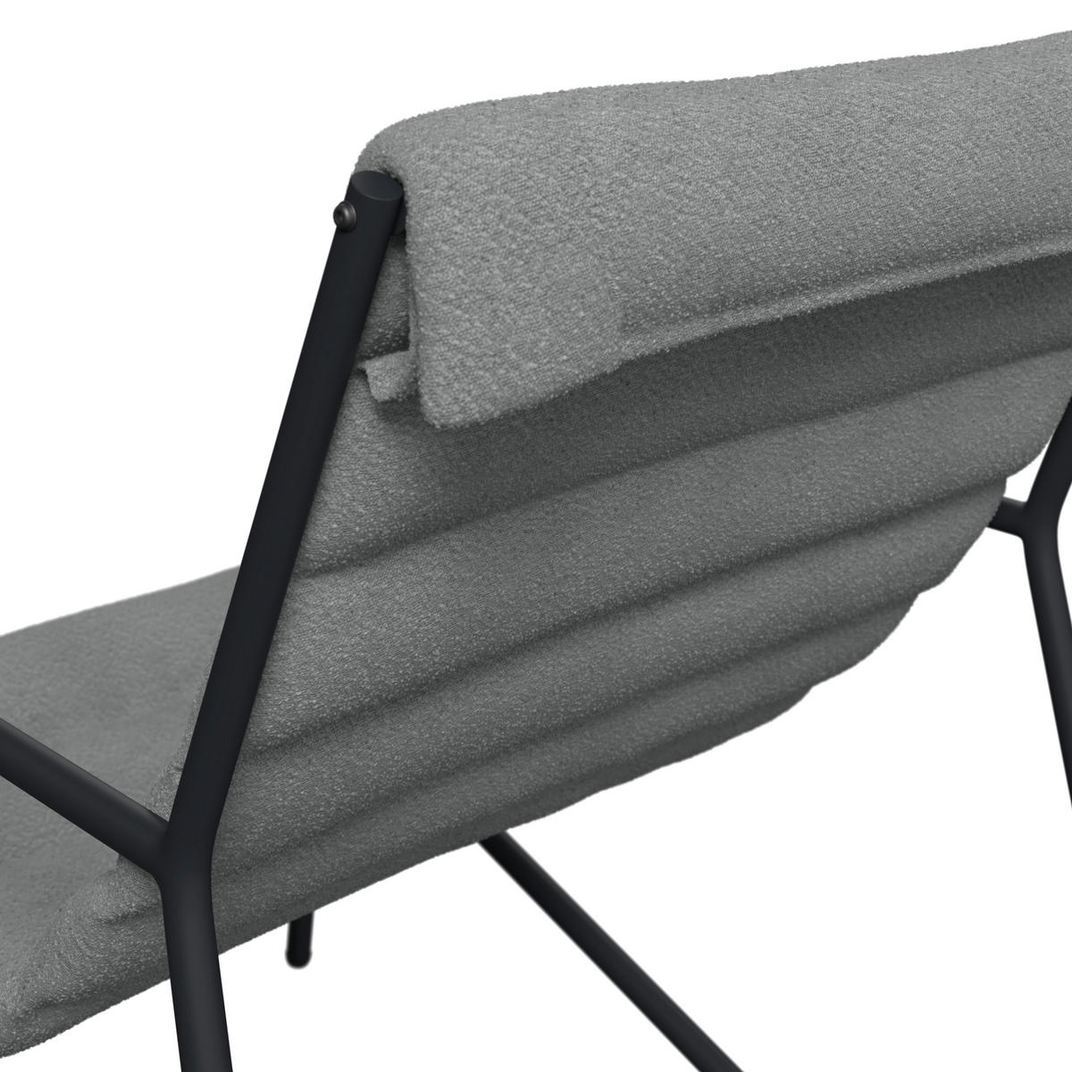 SESSELSET in Webstoff Anthrazit, Grau  - Anthrazit/Grau, Basics, Textil/Metall (61/78,5/87.5cm) - Ambia Garden