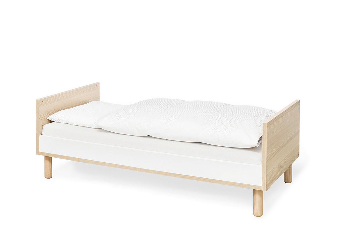 BABYZIMMER FLOW  - Eschefarben/Weiß, Design, Holzwerkstoff - Pinolino