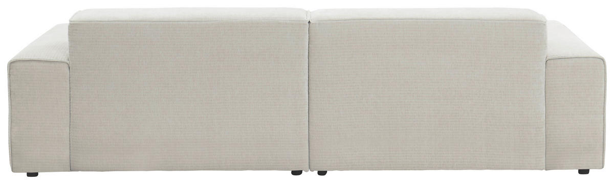 BIGSOFA in Chenille Beige  - Beige/Schwarz, Design, Kunststoff/Textil (238/71/101cm) - Pure Home Lifestyle