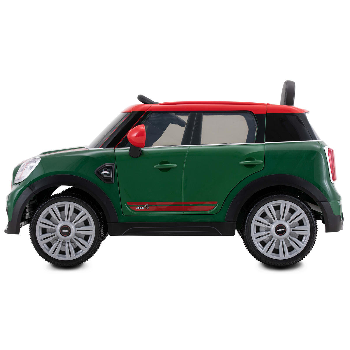ELEKTRIČNI DEČJI AUTOMOBIL - zelena/crvena, Osnovno, koža/metal (105/53/58cm)