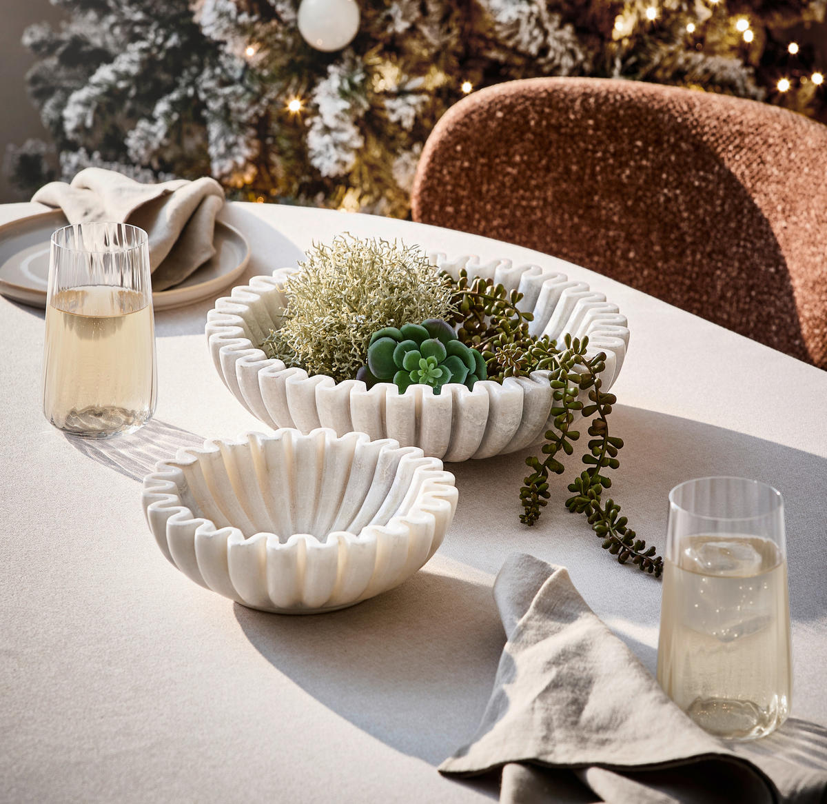 DEKOSCHALE - Weiß, Trend, Stein (30/7cm) - Ambia Home