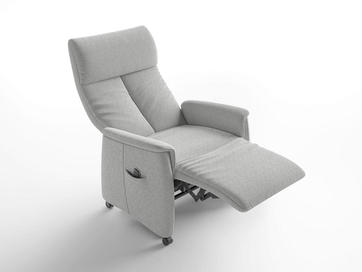 RELAXAČNÍ KŘESLO, textil, barvy stříbra - černá/barvy stříbra, Basics, textil/plast (76/110/84cm) - Sit & More