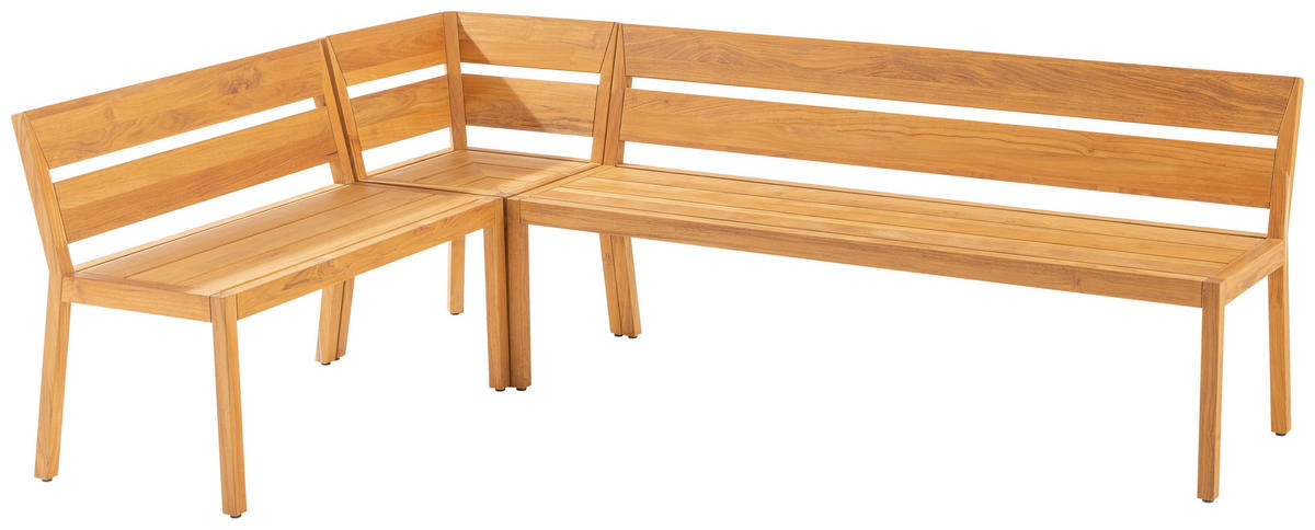 SITZBANKELEMENT 105/85/58 cm  in Teakfarben  - Teakfarben, Design, Holz (105/85/58cm) - Niehoff Garden