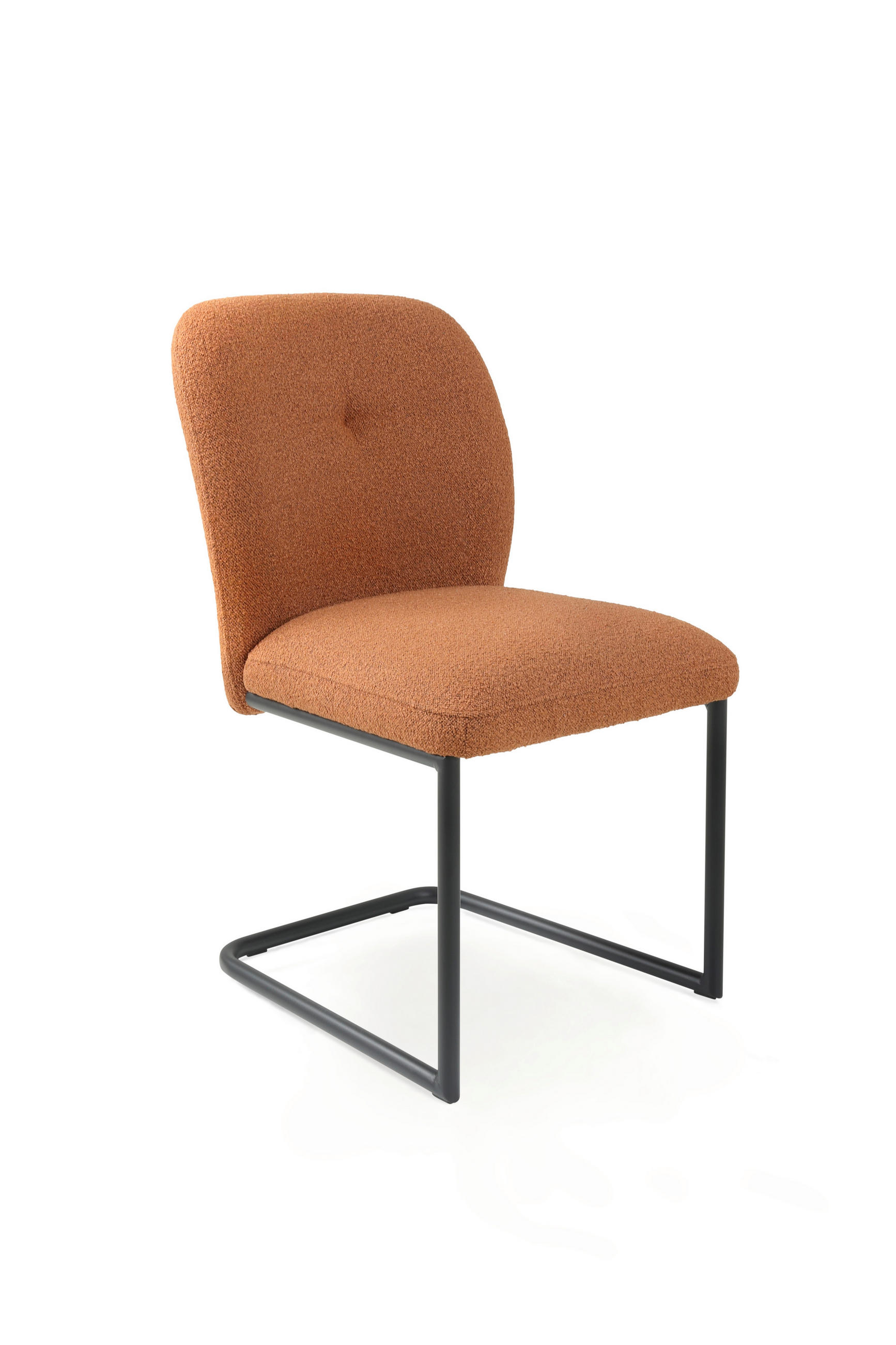 SCHWINGSTUHL  Typenauswahl, abwischbar Webstoff, Bouclé  - Rostfarben/Schwarz, Basics, Textil/Metall (48/86,5/62,5cm) - Tom Tailor