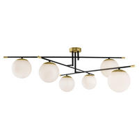 DECKENLEUCHTE 40 W     - Weiss/Goldfarben, Trend, Glas (115/35/115cm) - MAYTONI