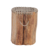 GARTENHOCKER  - Taupe/Teakfarben, KONVENTIONELL, Holz/Kunststoff (30/42/30cm) - Jan Kurtz