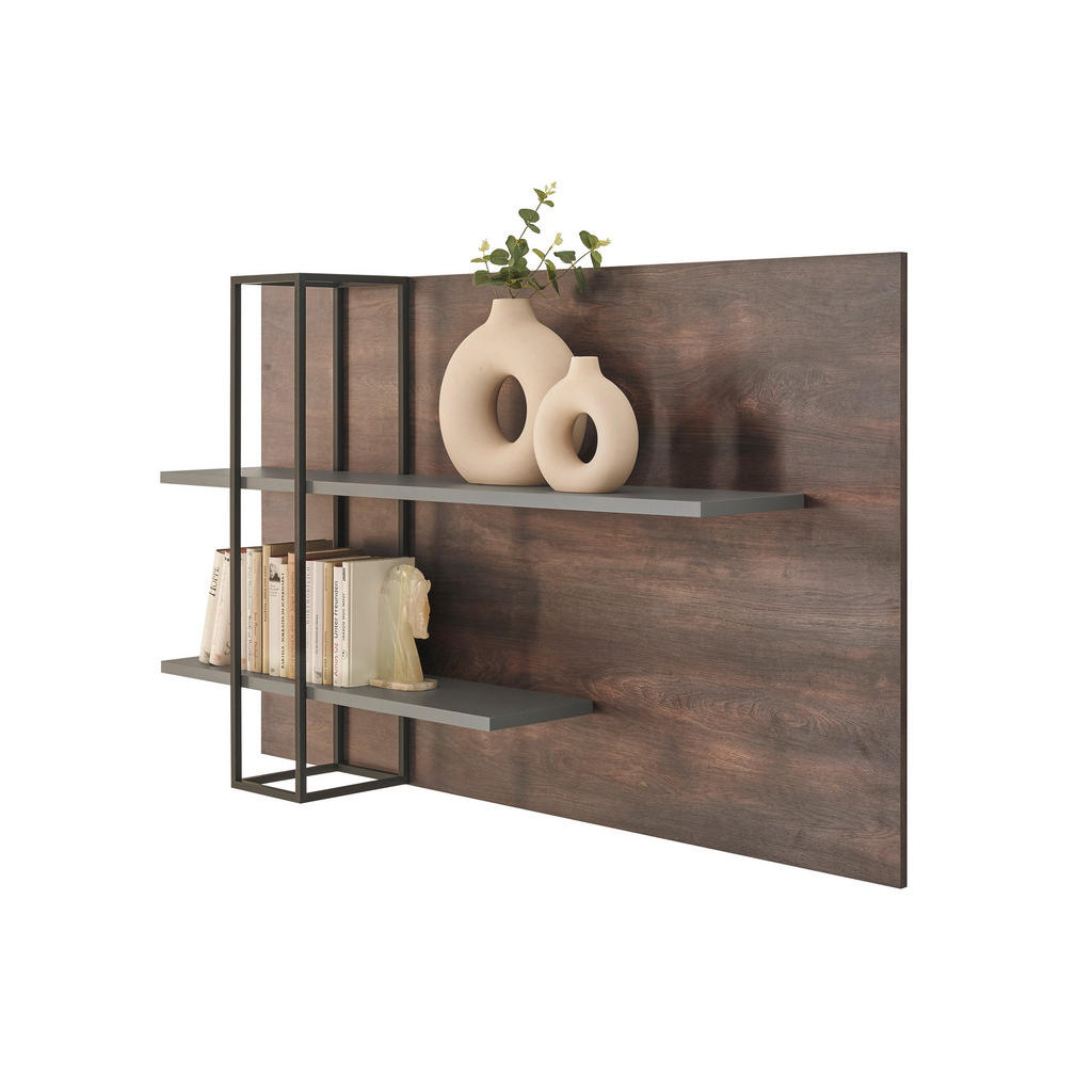 Thumbnail - Mid.you Wandregal, Anthrazit, Eiche, Holzwerkstoff, 152x90x26 cm, Typenauswahl, hängend, Wohnzimmer, Regale, Wandregale