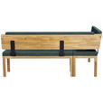 ECKBANK 155/195 cm Webstoff Türkis, Eichefarben Eiche vollmassiv   - Türkis/Eichefarben, KONVENTIONELL, Holz/Textil (155/195cm) - Linea Natura