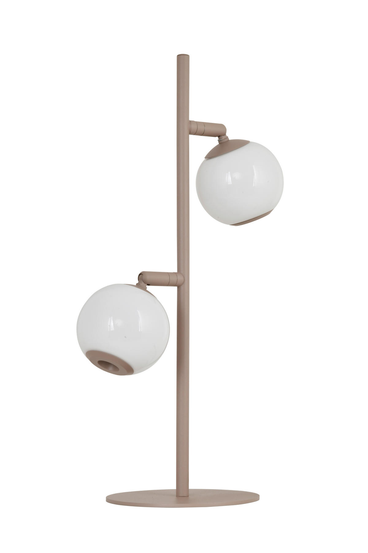 LED-TISCHLEUCHTE Luberon 32,5/49,5/19 cm  - Sandfarben/Schwarzchrom, Design, Glas/Kunststoff (32,5/49,5/19cm)