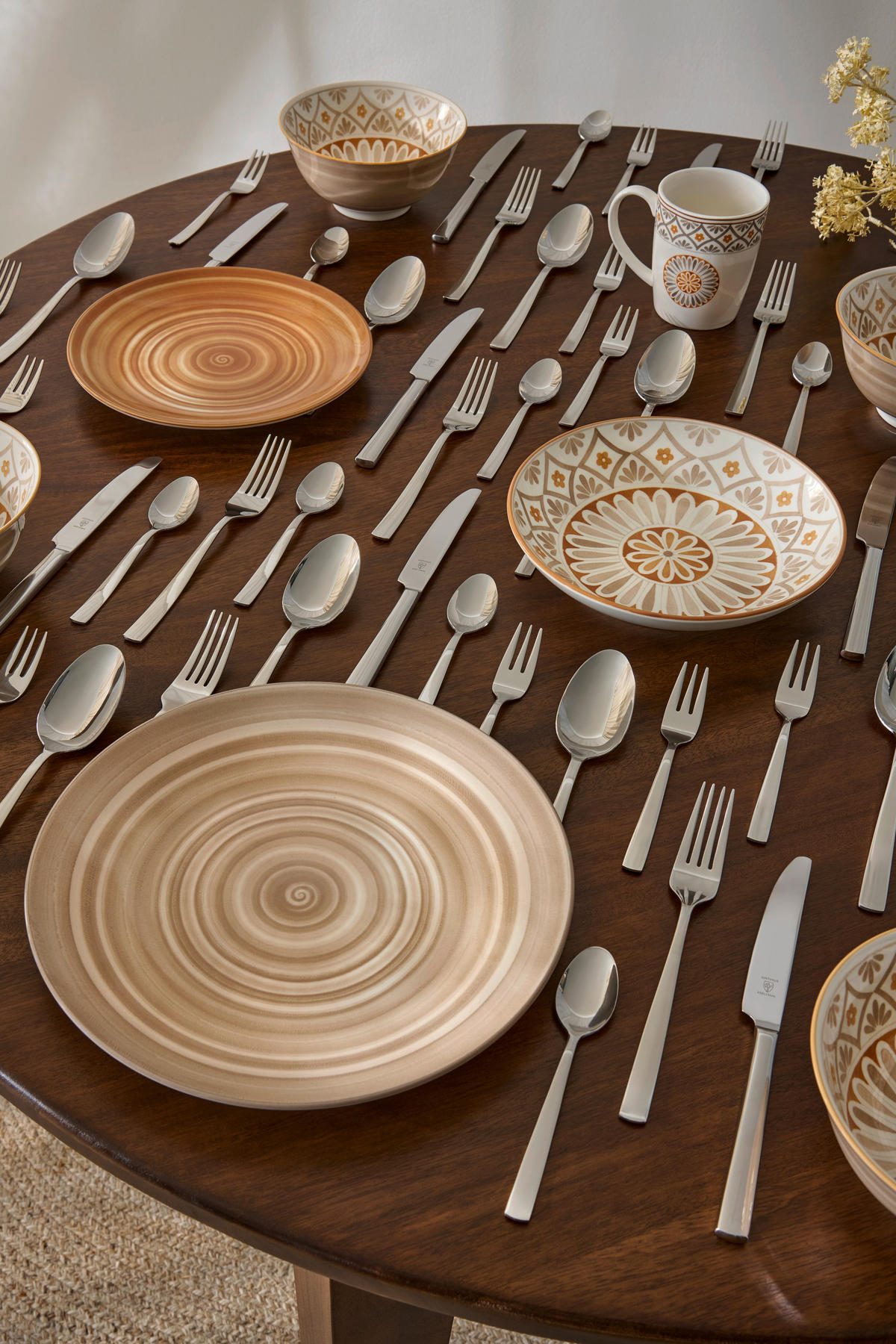 BESTECKSET Vito 60-teilig Edelstahl  für 12 Personen  - Edelstahlfarben, KONVENTIONELL, Metall (50/40/6cm) - Justinus