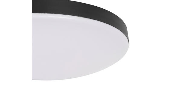 LED-DECKENLEUCHTE 45/10,5 cm   - Schwarz, Design, Kunststoff/Metall (45/10,5cm) - Novel