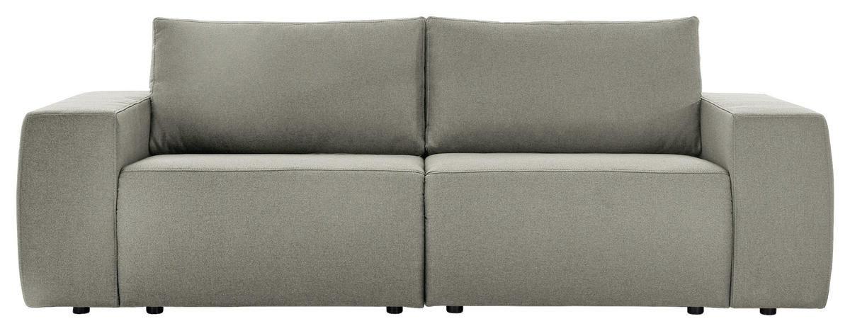 2-SITZER-SOFA in Webstoff Braun  - Schwarz/Braun, Design, Kunststoff/Textil (242/87/89cm) - LOOKS by W.Joop