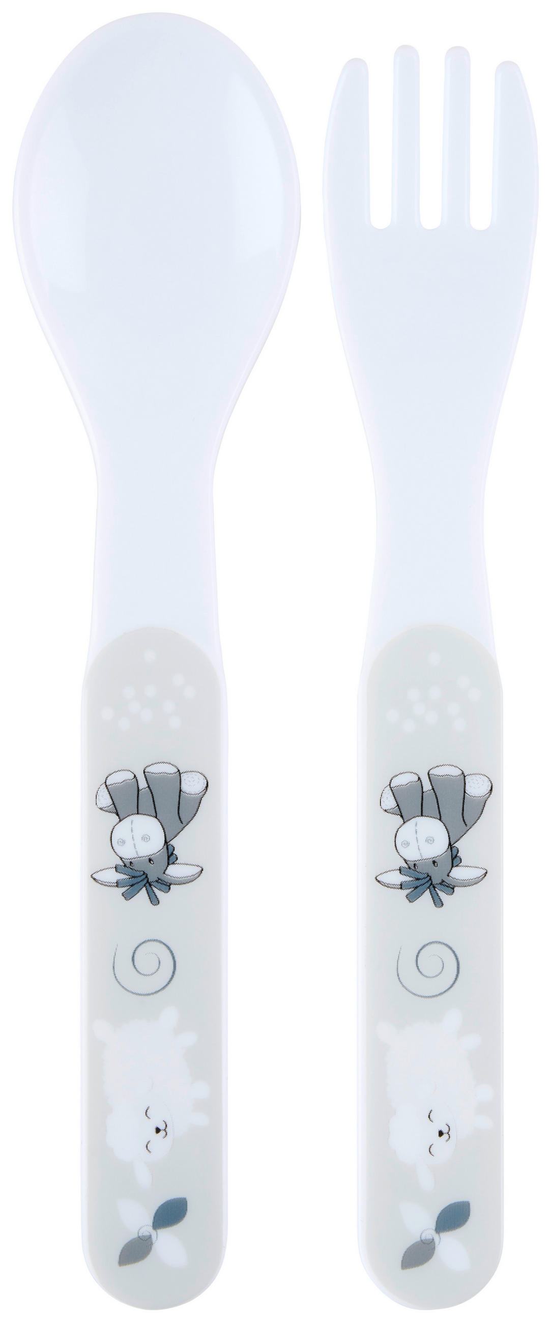 DETSKÝ PRÍBOR - sivá/biela, Trend, plast - My Baby Lou