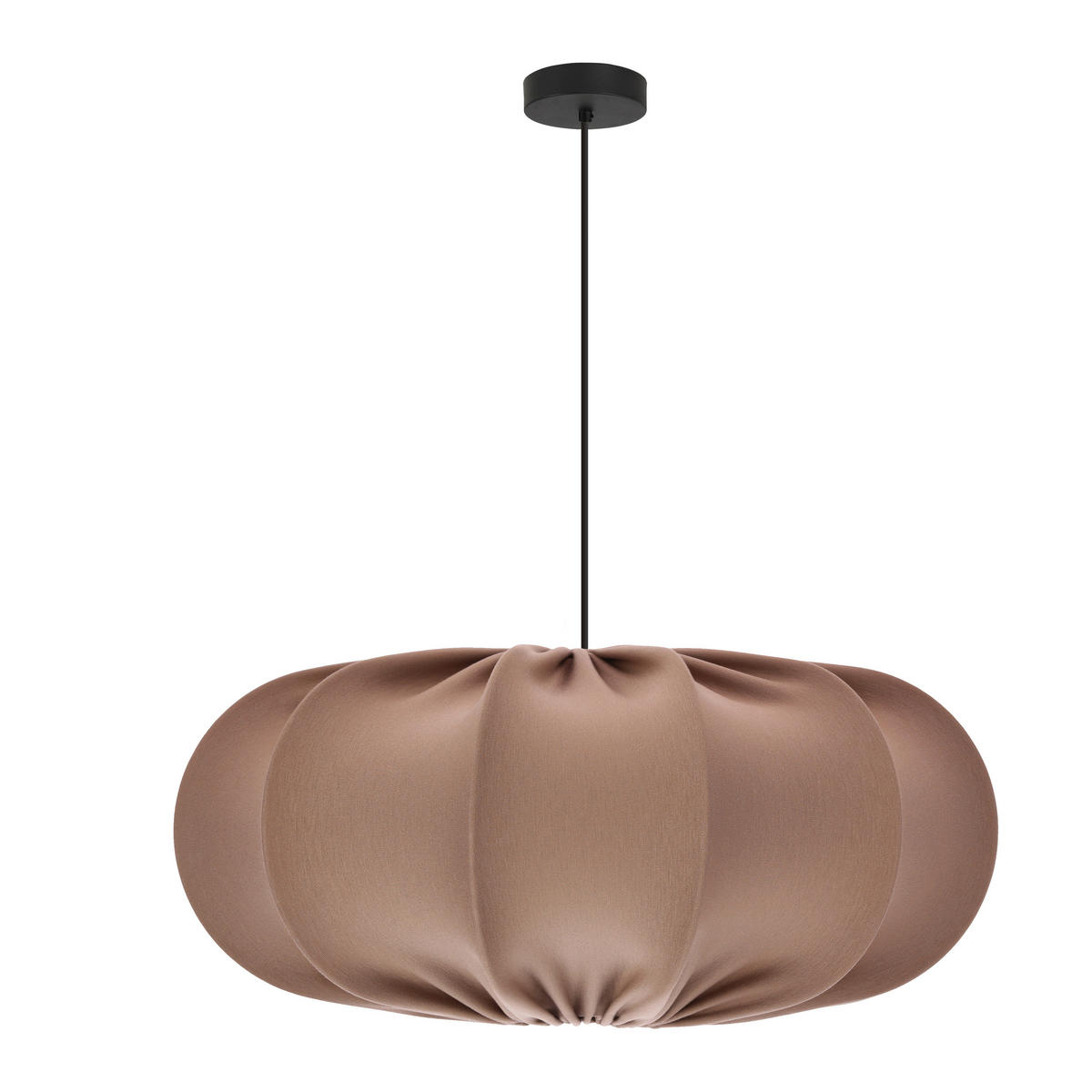PENDELLEUCHTE 52/52/120 cm  - Schwarz/Mokka, KONVENTIONELL, Kunststoff/Metall (52/52/120cm)