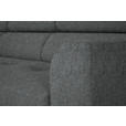 ECKSOFA in Webstoff Dunkelgrau  205/280 cm  - Dunkelgrau/Schwarz, Design, Textil/Metall (205/280cm) - Xora