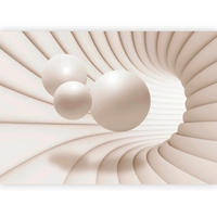 FOTOTAPET 300/210 cm  - vit/beige, Basics, textil (300/210cm) - artgeist