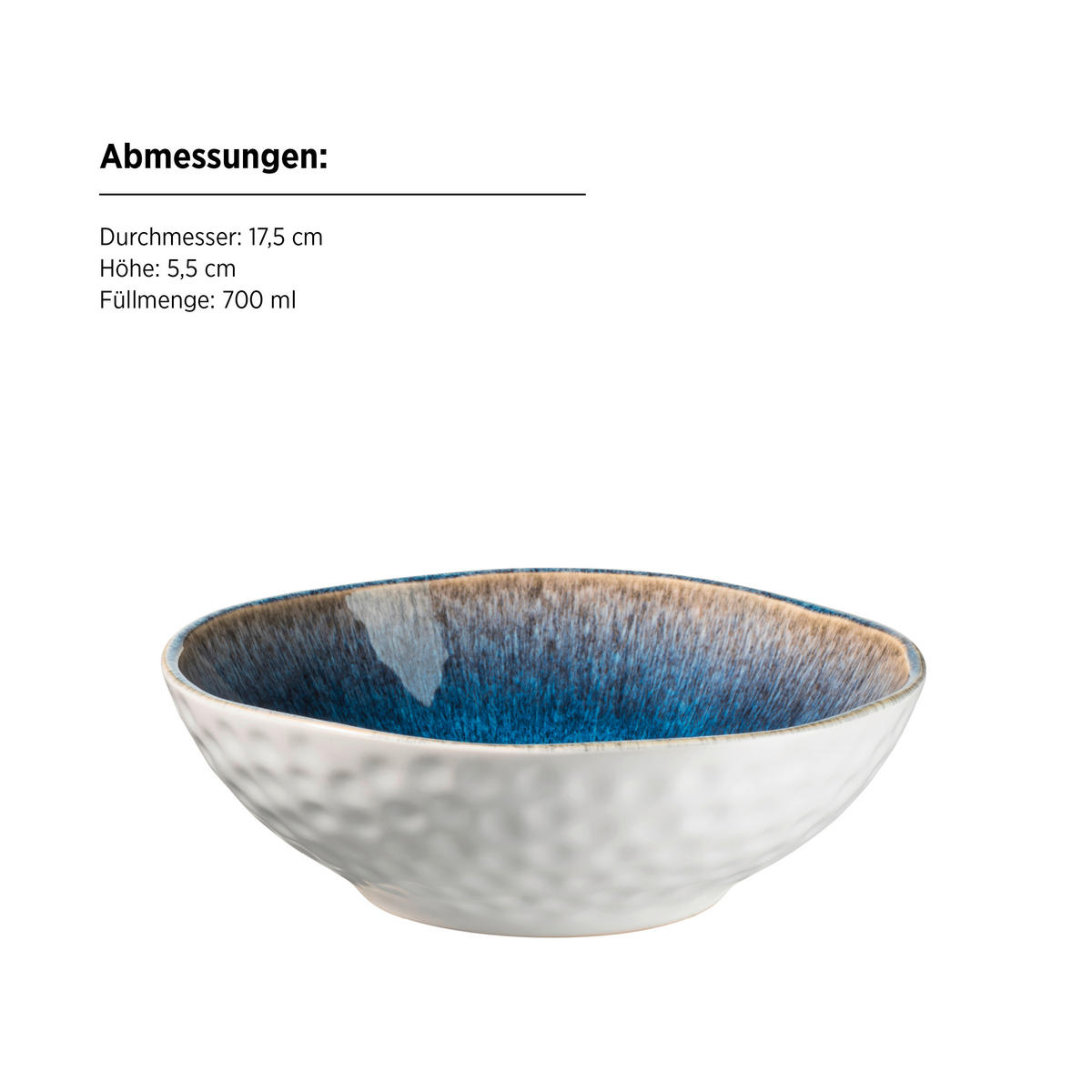 KOMBISERVICE 16-teilig  - Dunkelblau, Basics, Keramik - Mäser