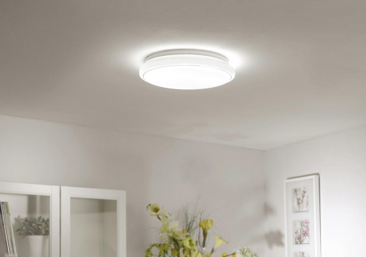 LED-DECKENLEUCHTE Lolasmart-Jupi  Smart 59/59/10,8 cm   - Weiß, Design, Kunststoff (59/59/10,8cm)