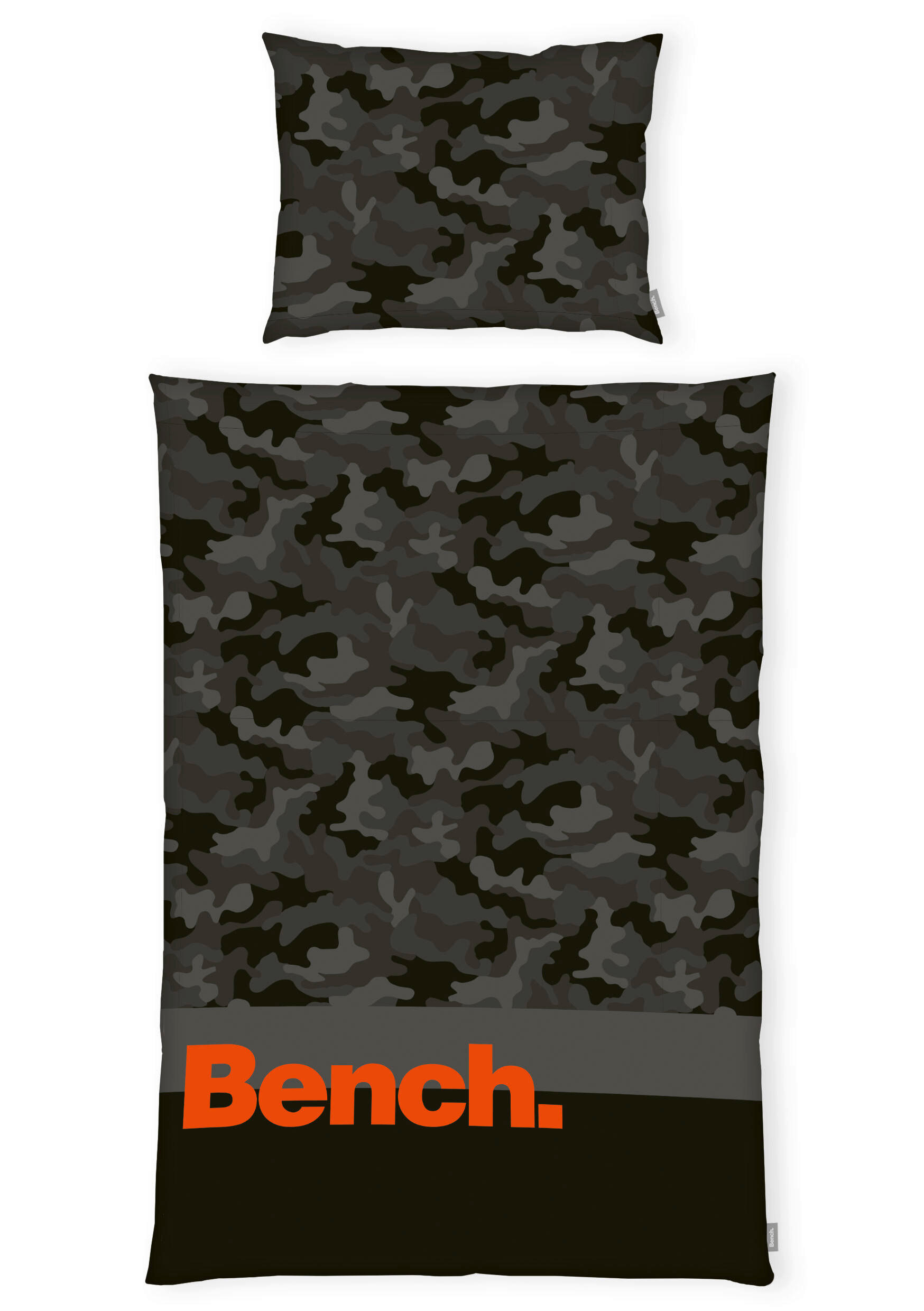 WENDEBETTWÄSCHE 135/200 cm - Schwarz/Grau, Basics, Textil (135/200cm) - Bench