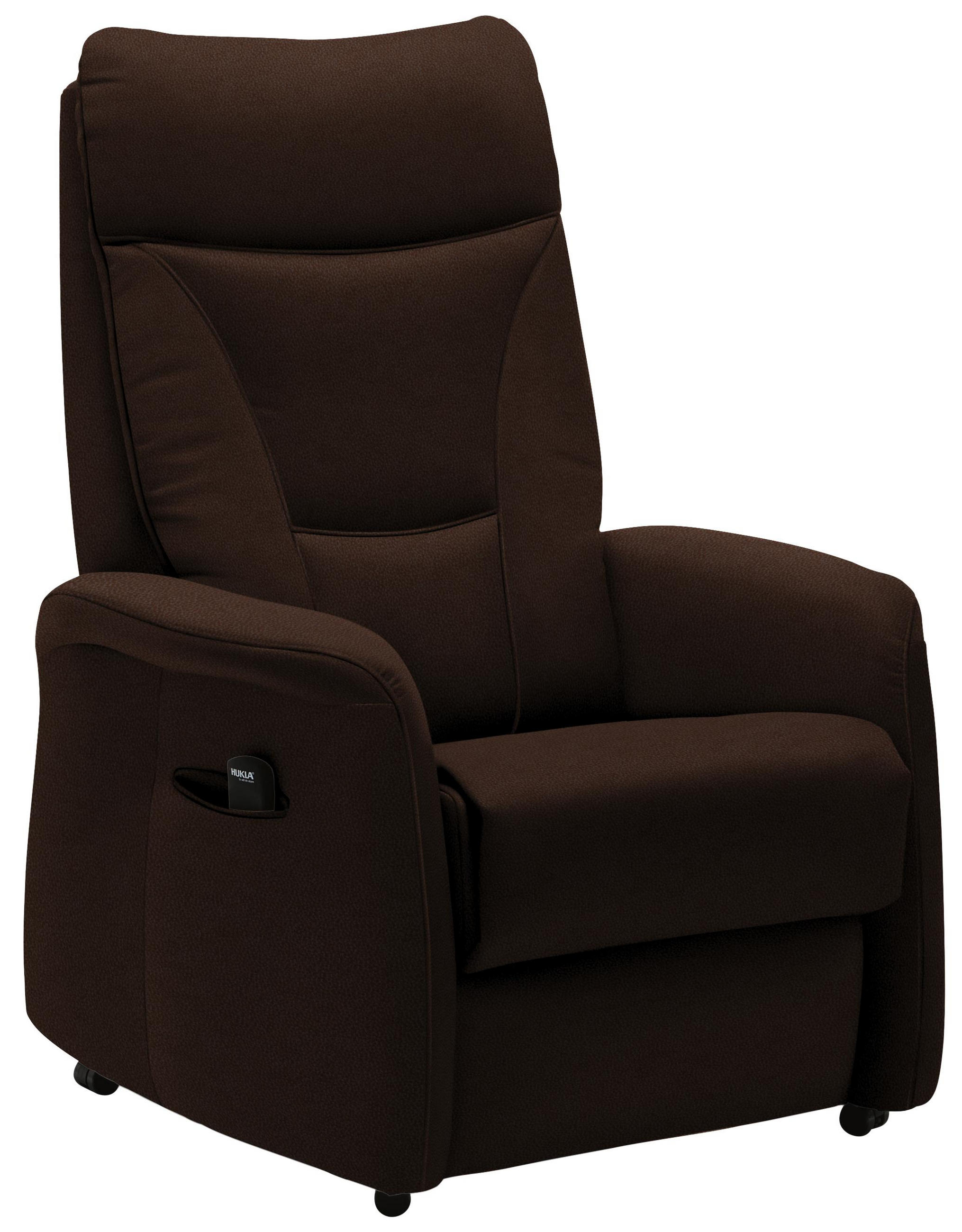 Fernsehsessel in Textil Dunkelbraun