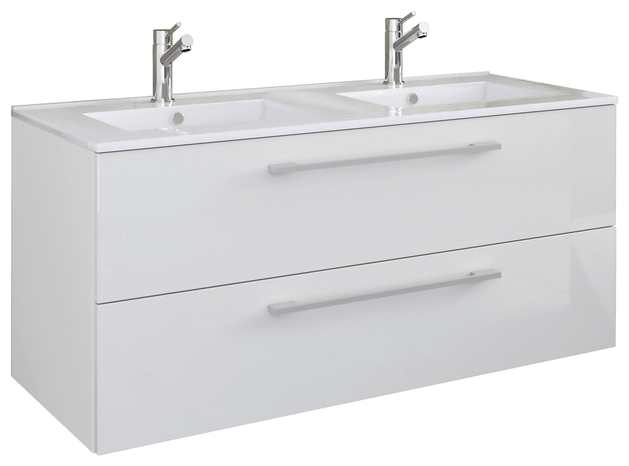 WASCHTISCHKOMBI 111 cm  - Weiß/Grau, MODERN, Keramik/Holzwerkstoff (111cm) - MID.YOU