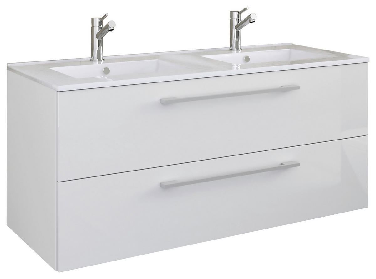 WASCHTISCHKOMBI 111 cm  - Weiß/Grau, MODERN, Keramik/Holzwerkstoff (111cm) - MID.YOU