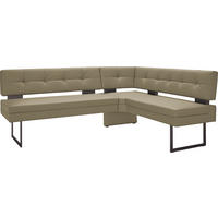 ECKBANK 200/158 cm Mikrofaser Grün   - Schwarz/Grün, Design, Textil/Metall (200/158cm) - Dieter Knoll