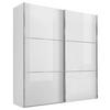 SCHWEBETÜRENSCHRANK 167/222/68 cm 2-türig Weiß  - Chromfarben/Weiß, KONVENTIONELL, Glas/Holzwerkstoff (167/222/68cm) - Moderano