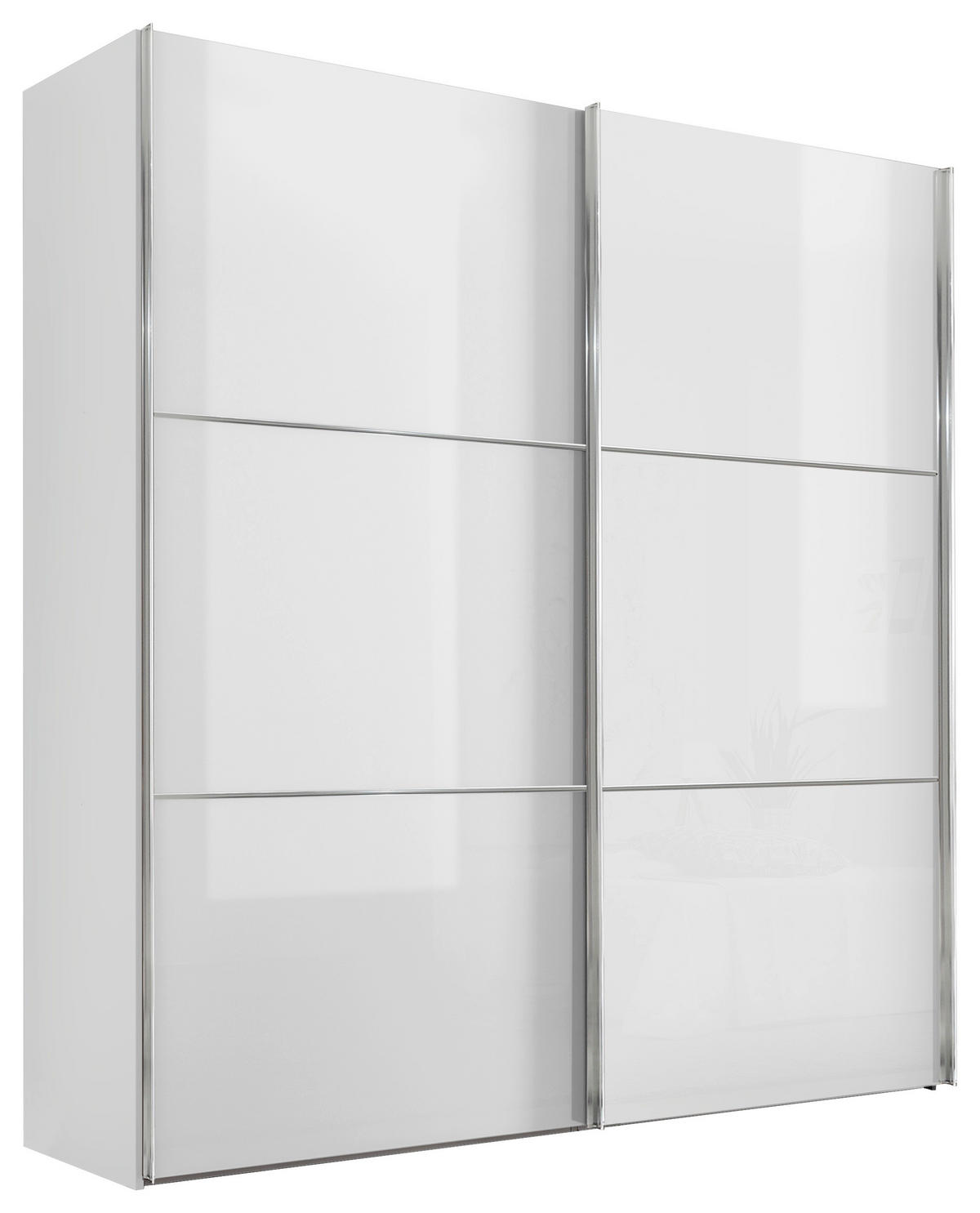 SKŘÍŇ S POSOUVACÍMI DVEŘMI, bílá, 225/222/68 cm - bílá/barvy chromu, Konvenční, kov/kompozitní dřevo (225/222/68cm) - Moderano