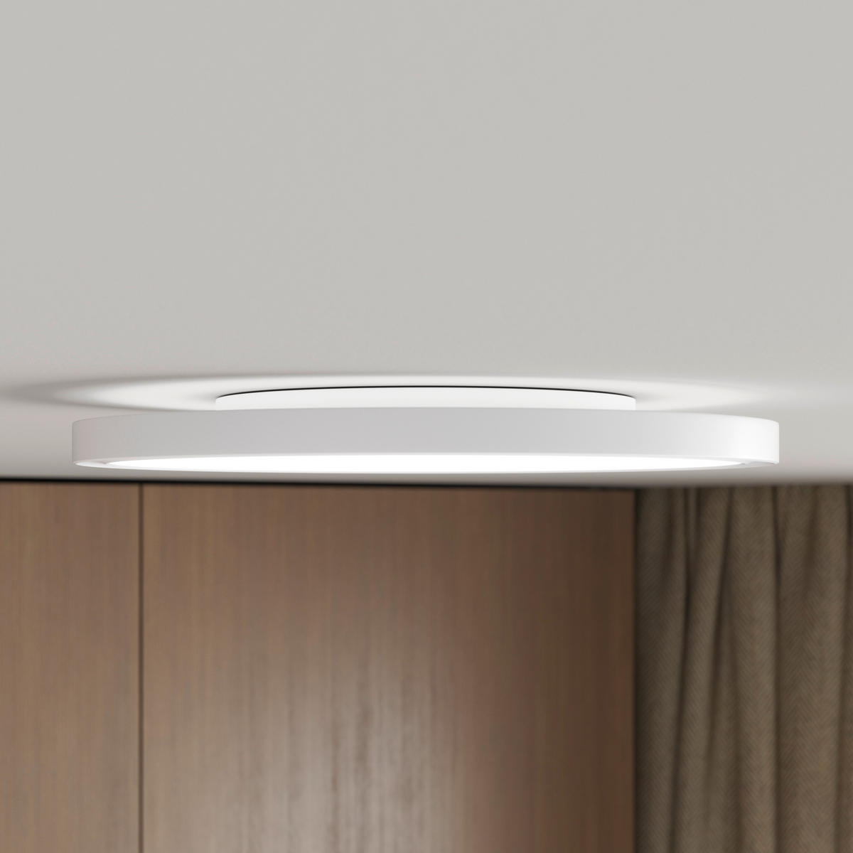 LED-DECKENLEUCHTE Giga 29,3/2,8 cm   - Weiß, Basics, Kunststoff (29,3/2,8cm) - Novel