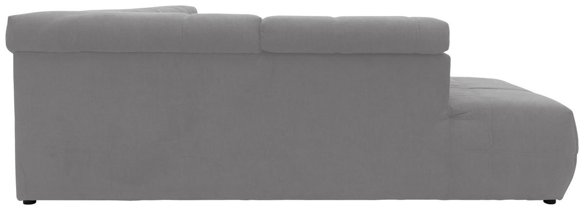 WOHNLANDSCHAFT in Mikrofaser Silberfarben  - Silberfarben/Schwarz, Design, Kunststoff/Textil (228/359/175cm) - MID.YOU