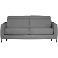 SCHLAFSOFA MIT TEMPUR MATRATZE Velours Grau  - Schwarz/Grau, Design, Textil/Metall (200/85-99/104cm) - Novel