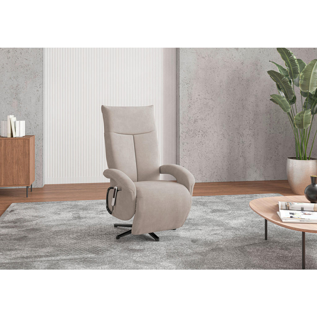 Sit & More KRESLO, textil, sivobéžová