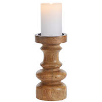 KERZENHALTER - Braun, LIFESTYLE, Holz (10/20cm) - Ambia Home