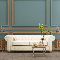 3-SITZER-SOFA Laura Mikrofaser Creme  - Creme/Braun, Design, Holz/Textil (218/75/91cm) - P & B