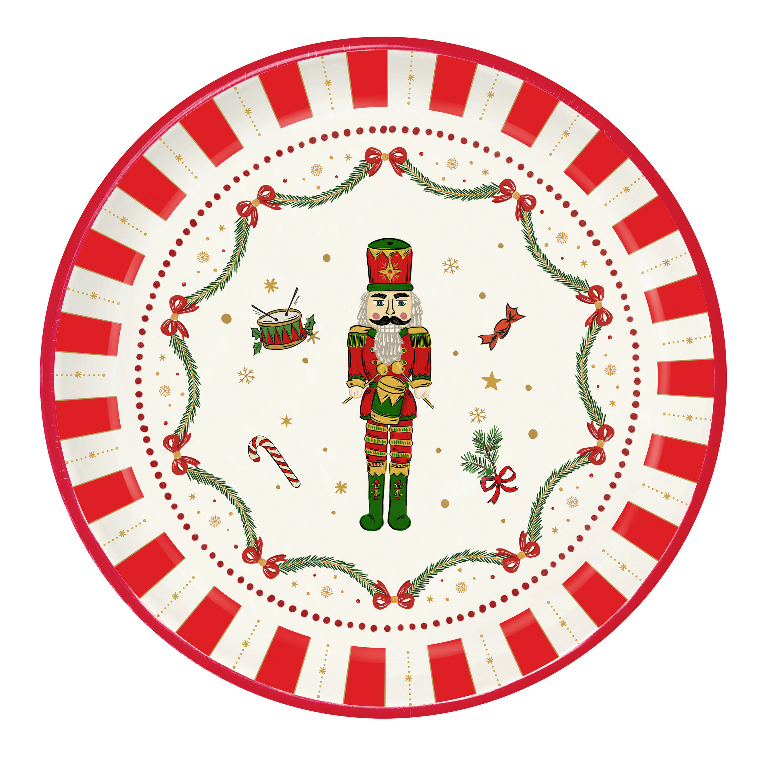 KÍNÁLÓTÁLCA 26/2,5 cm   - többszínű, Lifestyle, fém (26/2,5cm) - X-Mas