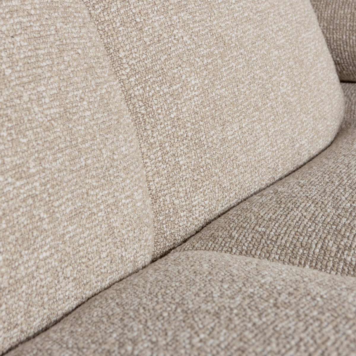 SOFAELEMENT Mojo in Bouclé Beige  - Beige/Schwarz, MODERN, Kunststoff/Textil (164/74/97cm) - Livetastic