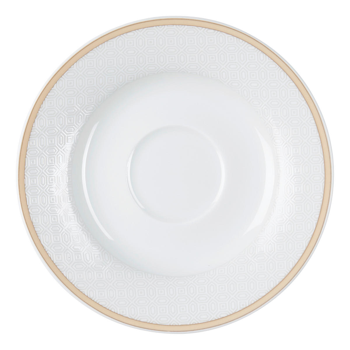 FAT Geo    - vit/beige, Klassisk, keramik (15,5/2cm) - Ritzenhoff Breker