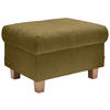 HOCKER Samt Olivgrün  - Naturfarben/Olivgrün, Design, Holz/Textil (71/46/57cm) - Venda