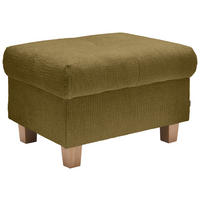 HOCKER Samt Olivgrün  - Naturfarben/Olivgrün, Design, Holz/Textil (71/46/57cm) - Venda