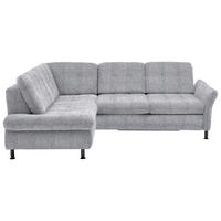 ECKSOFA in Webstoff Alufarben  - Schwarz/Alufarben, Konventionell, Textil/Metall (210/242cm) - Beldomo Style