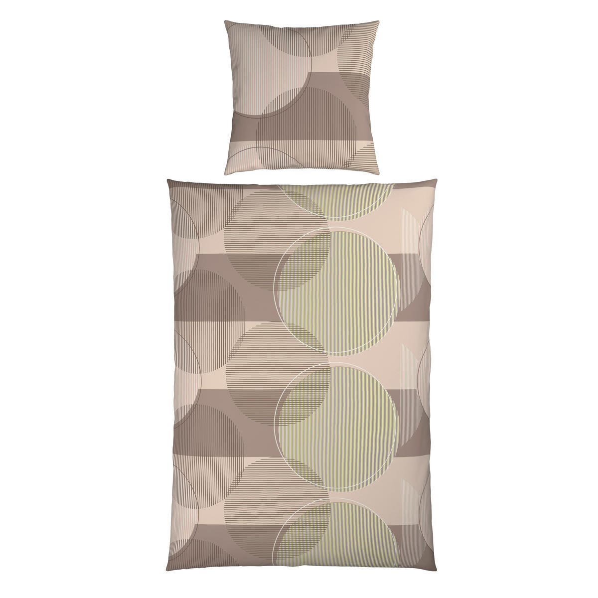 BETTWÄSCHE 2-teilig Flanell 155/220 cm  - Creme, Textil (155/220cm) - Novel